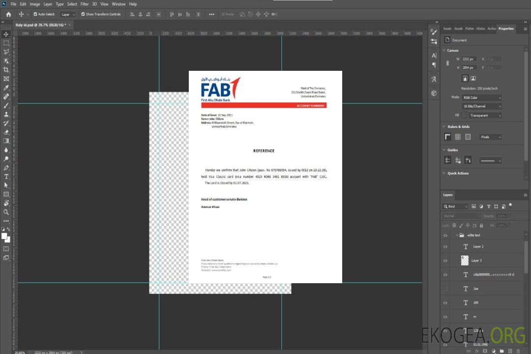 Référence UAE , FAB , closure template